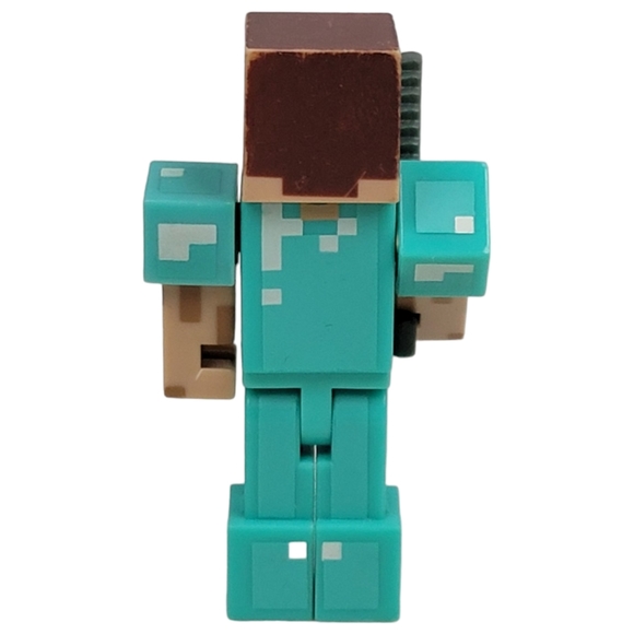 Minecraft Overworld Steve w Diamond Armor 2.5" Figure Series 2 Fully Articulated - Picture 4 of 6